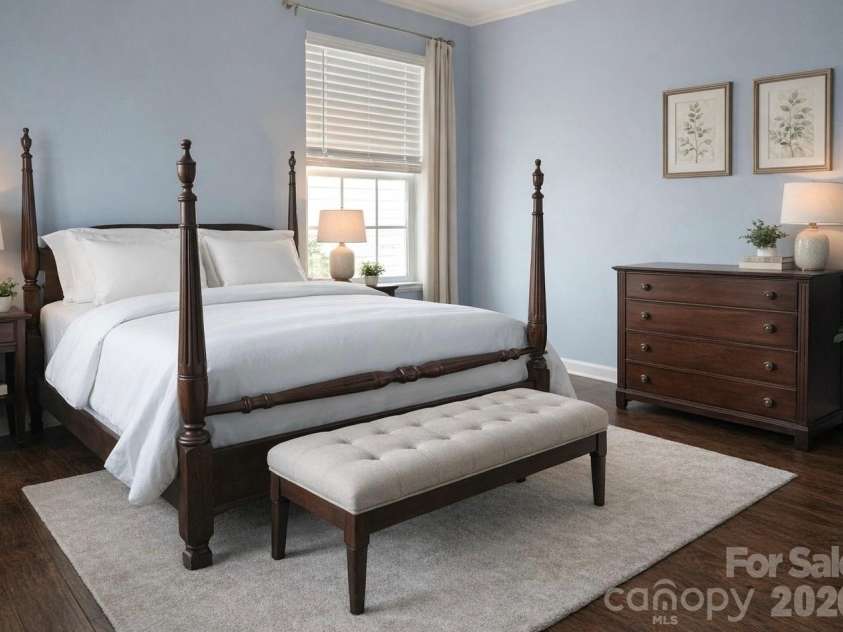 6639 Ruth Ferrell Court, Charlotte, NC 28269.  MLS# CAR4308436, YatesRealty ID 6818. Virtually staged w/ AI-Upstairs bedroom #1