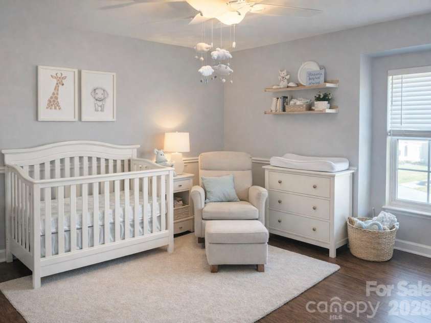 6639 Ruth Ferrell Court, Charlotte, NC 28269.  MLS# CAR4308436, YatesRealty ID 6818. Virtually Staged w/AI-Upstairs bedroom #2