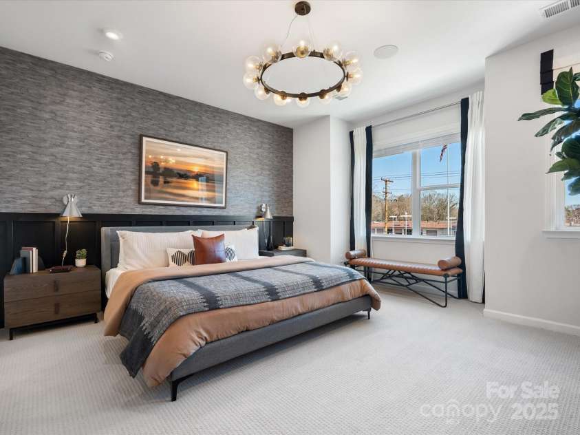 5628 Kingspan Drive, Charlotte, NC 28217.  MLS# CAR4211467, YatesRealty ID 6819. Collins Model Primary Bedroom | Southmont *actual finishes, color scheme, orientation vary on this home. Furniture not included