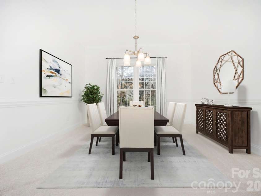 12004 Cobham Court, Huntersville, NC 28078.  MLS# CAR4355400, YatesRealty ID 6822. Virtually staged dining room