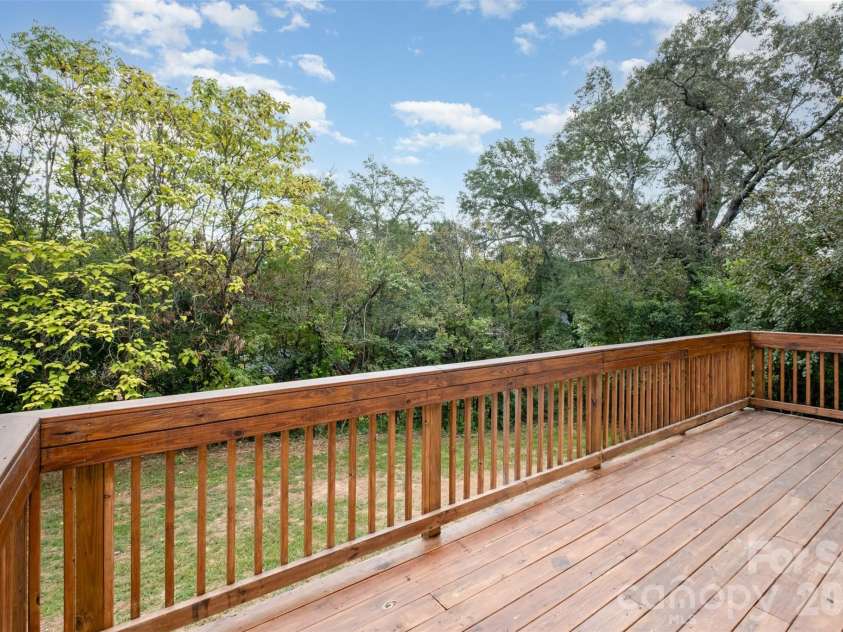 503 Circle Drive, Shelby, NC 28150.  MLS# CAR4356322, YatesRealty ID 6827. Large deck connecting to the kitchen