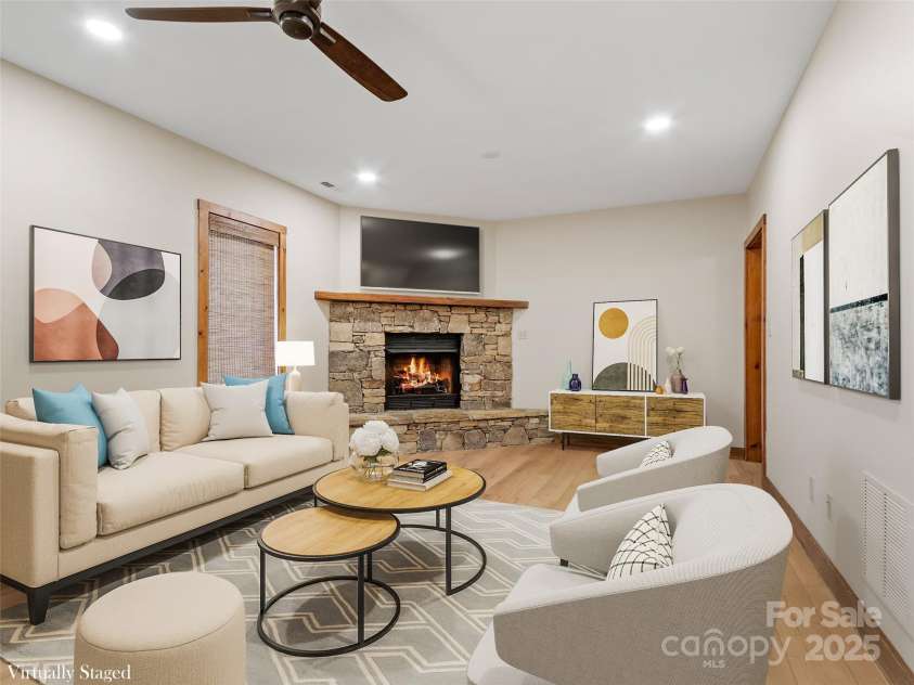 628 Cove Creek Lane, Weaverville, NC 28787.  MLS# CAR4240131, YatesRealty ID 6834. Virtually Staged Den