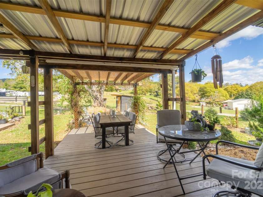 2145 Old Murphy Road, Franklin, NC 28734.  MLS# CAR4192245, YatesRealty ID 684. Back Porch