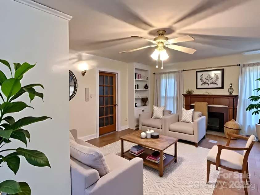 6000 Main Street, Salisbury, NC 28147.  MLS# CAR4248591, YatesRealty ID 6845. *VIRTUAL IMAGE* - A VISION OF THE SAME LIVING ROOM WITH AN ADDED BOOKSHELF IN THE BACK CORNER