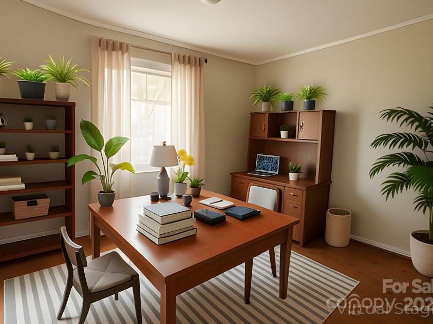 6000 Main Street, Salisbury, NC 28147.  MLS# CAR4248591, YatesRealty ID 6845. *VIRTUAL IMAGE* OF THE MIDDLE BEDROOM BEING SHOWN AS A HOME OFFICE.