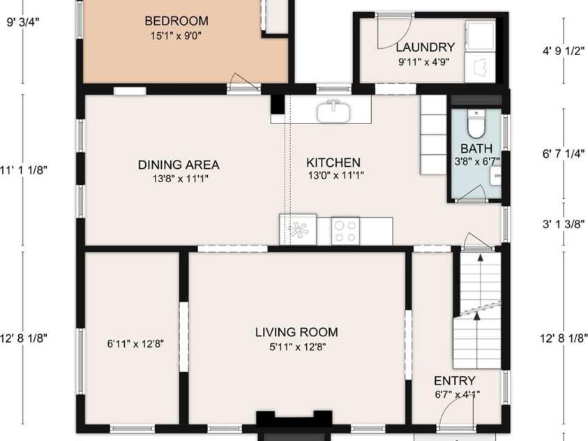 28 Westover Drive, Asheville, NC 28801.  MLS# CAR4357081, YatesRealty ID 6851. Main Level Floor Plan