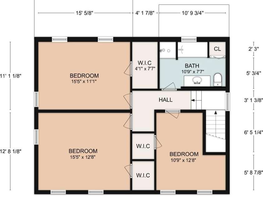 28 Westover Drive, Asheville, NC 28801.  MLS# CAR4357081, YatesRealty ID 6851. Upper Level Floor Plan