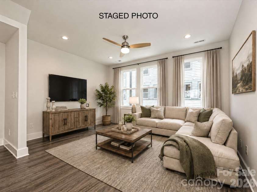 1615 Polk Street, Charlotte, NC 28206.  MLS# CAR4207823, YatesRealty ID 6857. Living Room *Virtually Staged*