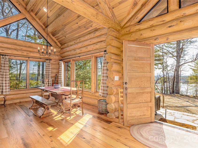 2199 Yellow Fork Trail, Nebo, NC 28761.  MLS# CAR4231987, YatesRealty ID 6858. An open door invites you into a warm and welcoming home.  Natural beauty aloft.