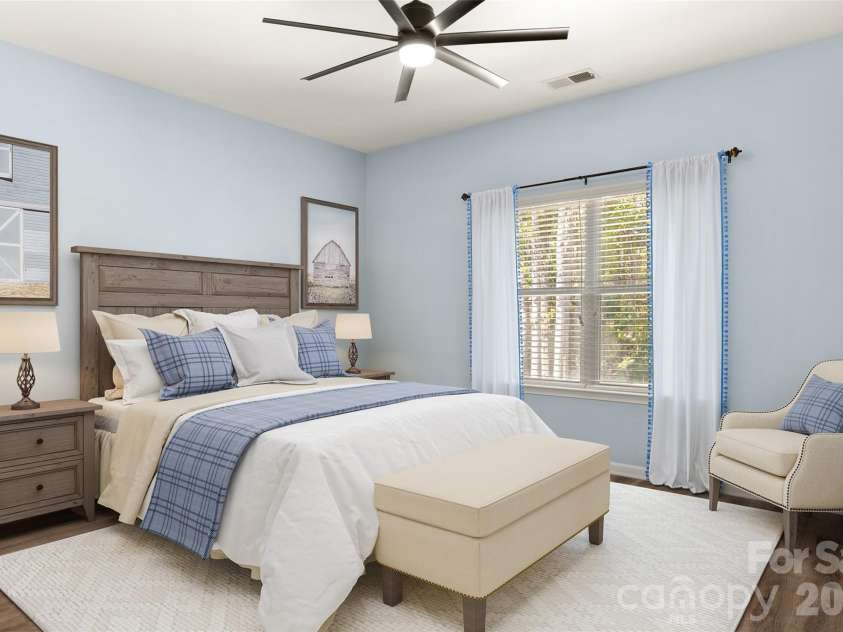 1828 Kilkenny Drive, Clover, SC 29710.  MLS# CAR4316666, YatesRealty ID 6860. VIRTUALLY STAGED Primary bedroom 