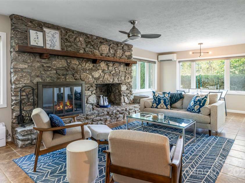 79 Horizon Hill Road, Asheville, NC 28804.  MLS# CAR4306563, YatesRealty ID 687.  Lower Level Living Room