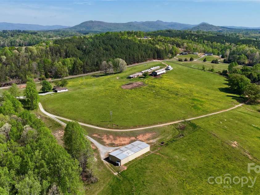 621 Pleasant Grove Road, Rutherfordton, NC 28139.  MLS# CAR4208576, YatesRealty ID 6871. Aerial photo