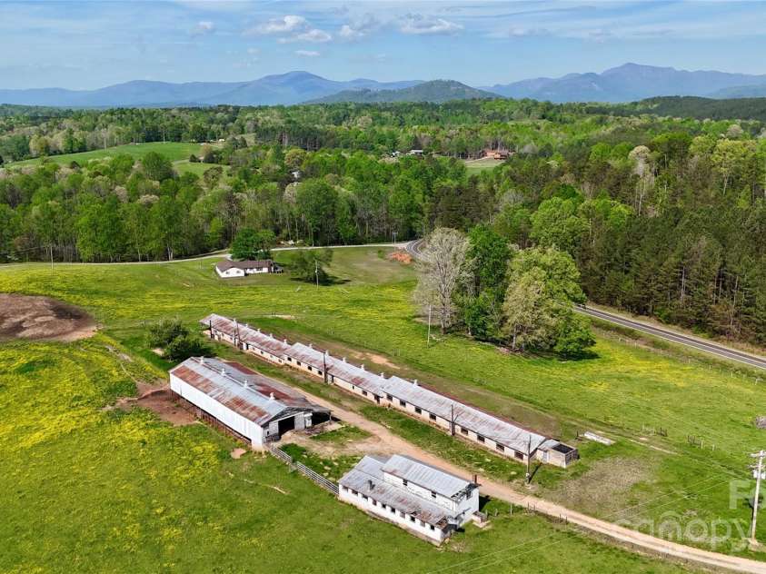 621 Pleasant Grove Road, Rutherfordton, NC 28139.  MLS# CAR4208576, YatesRealty ID 6871. Aerial photo of the property
