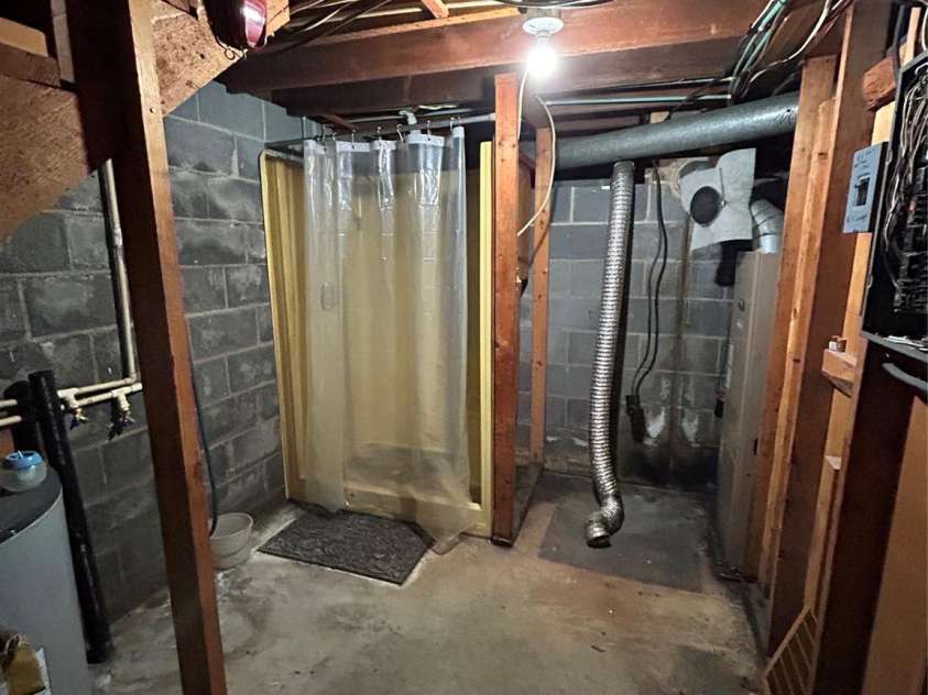 621 Pleasant Grove Road, Rutherfordton, NC 28139.  MLS# CAR4208576, YatesRealty ID 6871. Basement with washer and dryer hookups