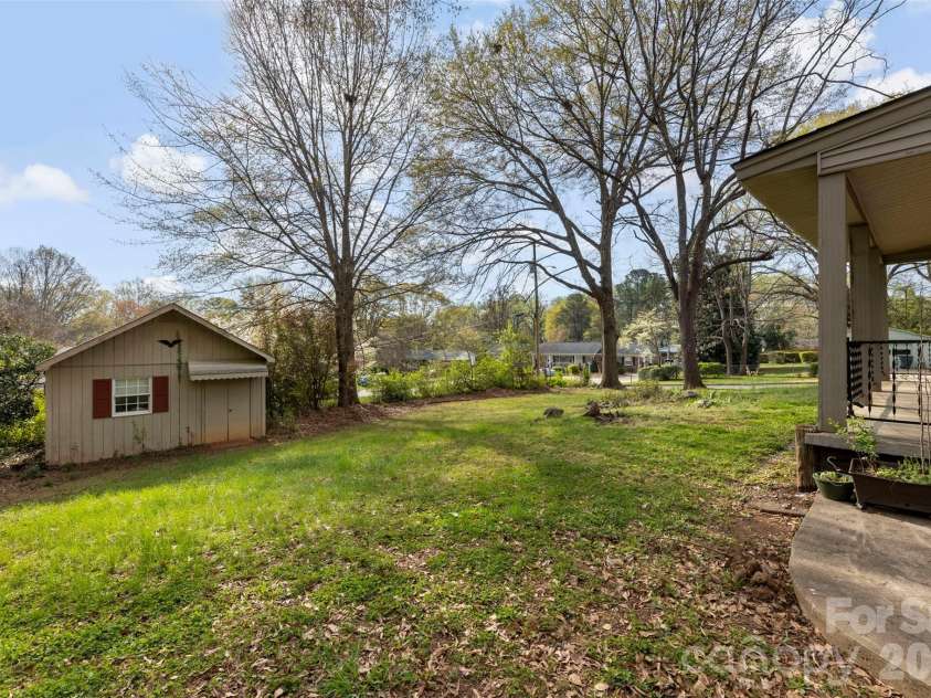420 Downey Place, Gastonia, NC 28054.  MLS# CAR4357786, YatesRealty ID 6873. Large storage shed with electricity