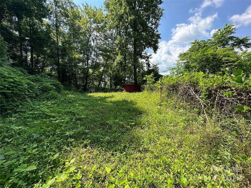 556 Blue Hill Road, Marshall, NC 28753.  MLS# CAR4154163, YatesRealty ID 6887. Reclaimable fenced area behind house is perfect for goats