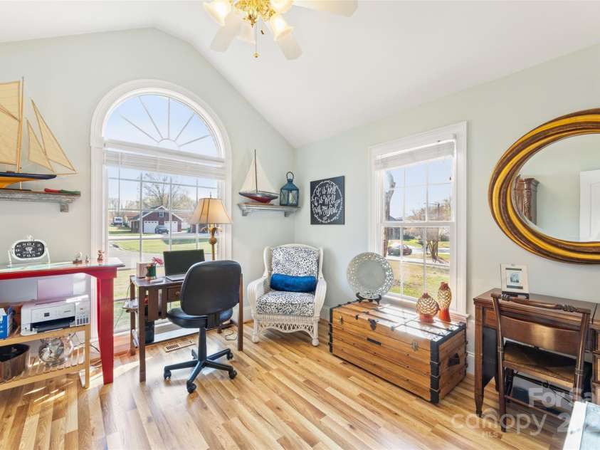 801 Toncin Avenue, Bessemer City, NC 28016.  MLS# CAR4237256, YatesRealty ID 6897. Bedroom 2-cathedral ceiling