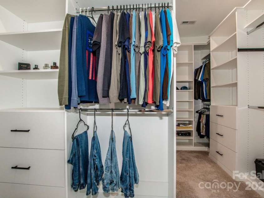 1270 Brawley School Road, Mooresville, NC 28117.  MLS# CAR4318407, YatesRealty ID 6902. New 2025 Custom Built-in Closet 