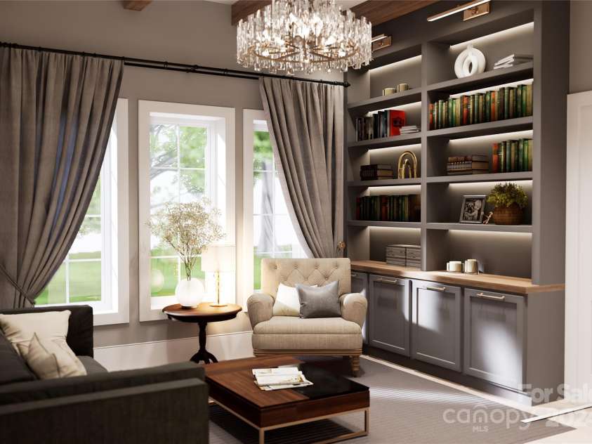 108 Sail High Court, Mooresville, NC 28117.  MLS# CAR4147056, YatesRealty ID 6915. A cozy den/sitting room perfect for a quiet place to gather and sip on your beverage of choice.