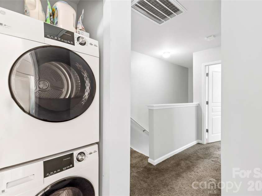 13614 Calloway Glen Drive, Charlotte, NC 28273.  MLS# CAR4352077, YatesRealty ID 6919. Laundry Closet on upper level.