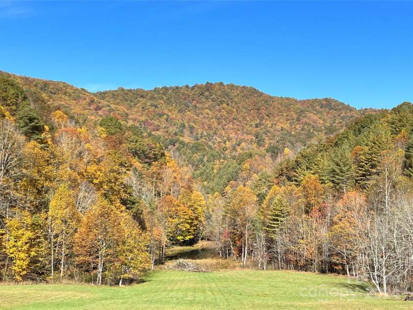 2180 Pigeon Roost Road, Green Mountain, NC 28740.  MLS# CAR4137054, YatesRealty ID 693. Autumn from the great homesite in the hidden meadow
