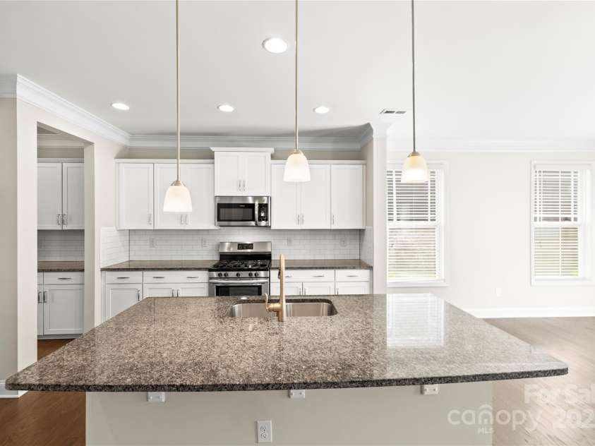 3023 Spinner Court, Denver, NC 28037.  MLS# CAR4142435, YatesRealty ID 6943. The kitchen includes a butler's pantry, offering additional storage and organizational space, enhancing the functionality and elegance of this space