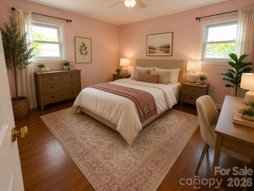 22 Madrid Lane, Hendersonville, NC 28792.  MLS# CAR4304488, YatesRealty ID 6961. Bedroom with ai furniture
