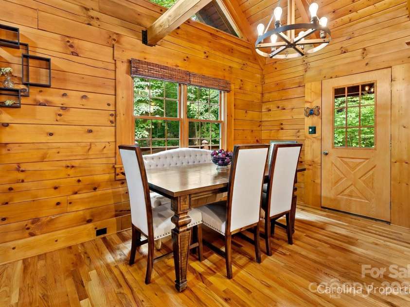 501 Bolt Road, Lake Lure, NC 28746.  MLS# CAR4241628, YatesRealty ID 6962. Dining area