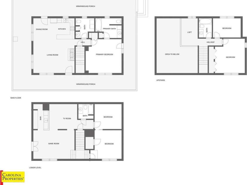 501 Bolt Road, Lake Lure, NC 28746.  MLS# CAR4241628, YatesRealty ID 6962. Floor plan layout