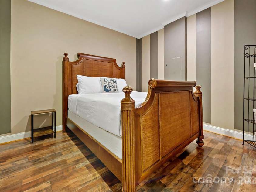 501 Bolt Road, Lake Lure, NC 28746.  MLS# CAR4241628, YatesRealty ID 6962. Lower-level flex space