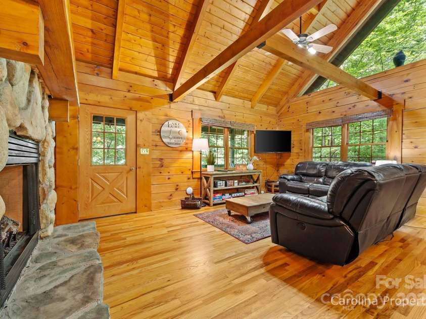 501 Bolt Road, Lake Lure, NC 28746.  MLS# CAR4241628, YatesRealty ID 6962. Open living area