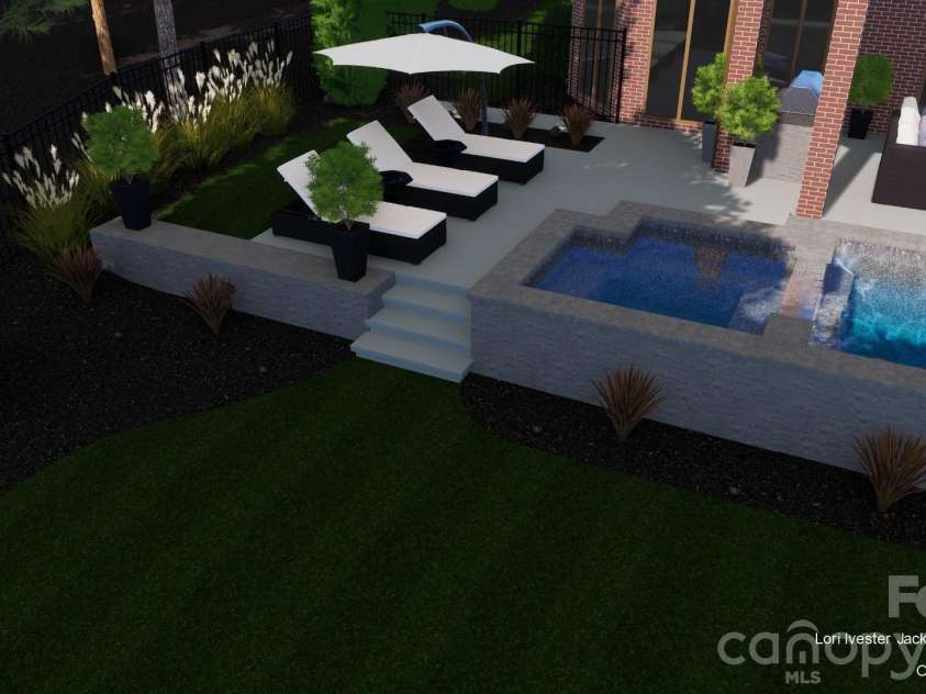 16624 Flying Jib Road, Cornelius, NC 28031.  MLS# CAR4320986, YatesRealty ID 6977. Rendering only for proposed pool ideas.