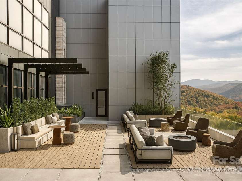 161 Church Street, Asheville, NC 28801.  MLS# CAR4302935, YatesRealty ID 70. Renderings - 9th Floor Sunrise Terrace