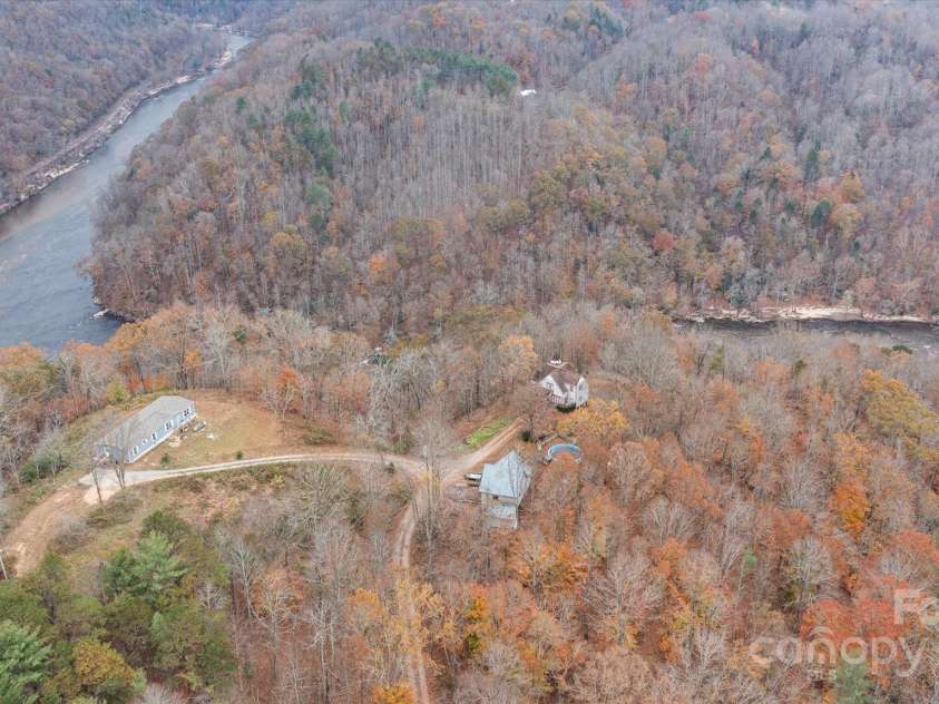 759 and 755 Snelson Road, Marshall, NC 28753.  MLS# CAR4186627, YatesRealty ID 701. Aerial view