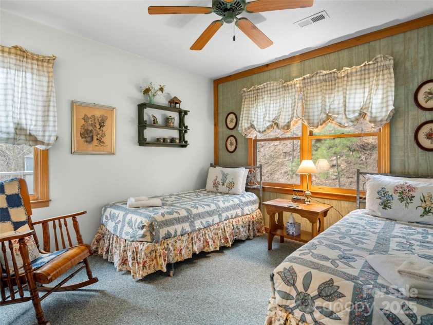 376 Ox Creek Road, Weaverville, NC 28787.  MLS# CAR4241579, YatesRealty ID 7011. Main level 2nd bedroom