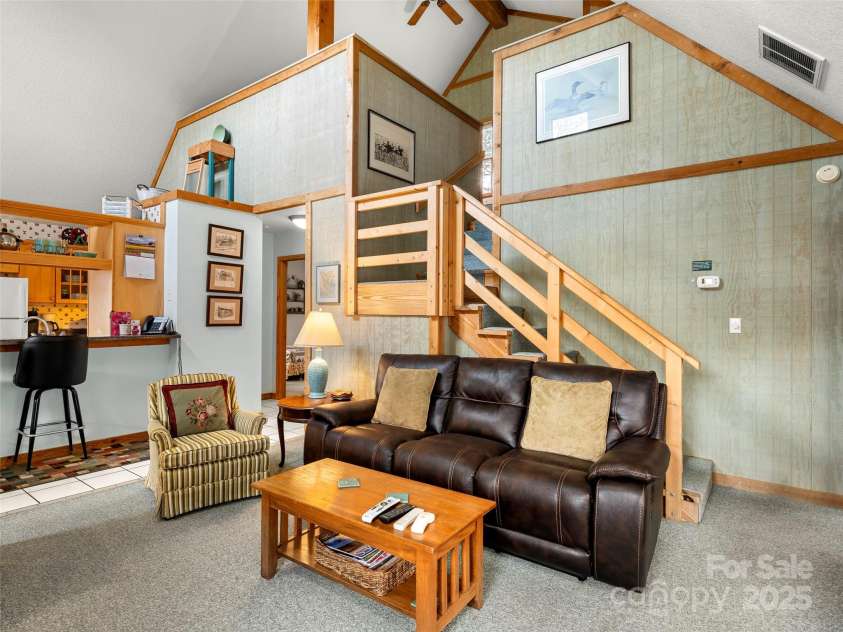 376 Ox Creek Road, Weaverville, NC 28787.  MLS# CAR4241579, YatesRealty ID 7011. Main level living room