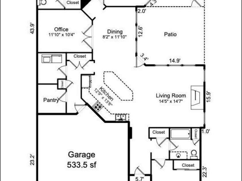 5232 Courtyard Lane, Belmont, NC 28012.  MLS# CAR4359037, YatesRealty ID 7025. Floor Plan/ Measure