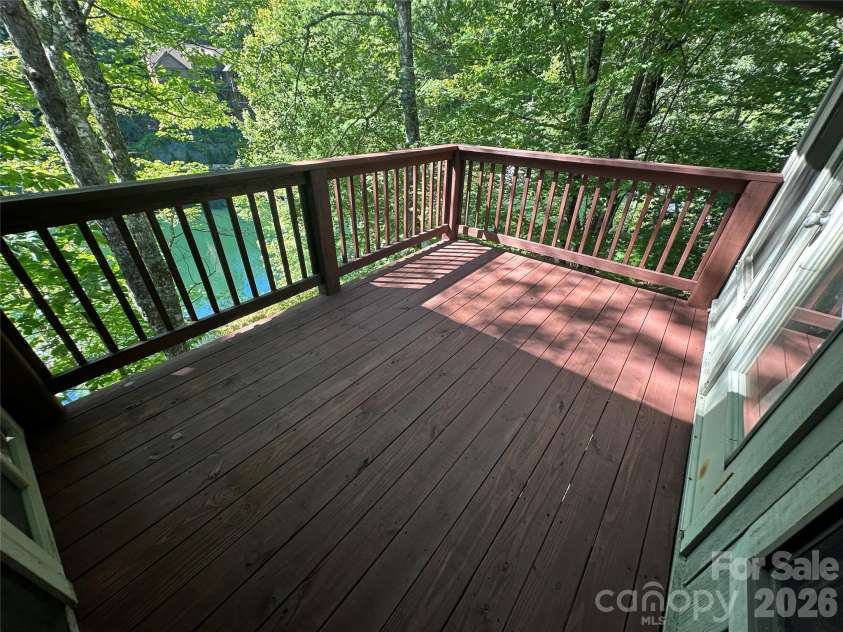 306 Sequoyah Lane, Brevard, NC 28712.  MLS# CAR4355647, YatesRealty ID 7036. Freshly replaced deck