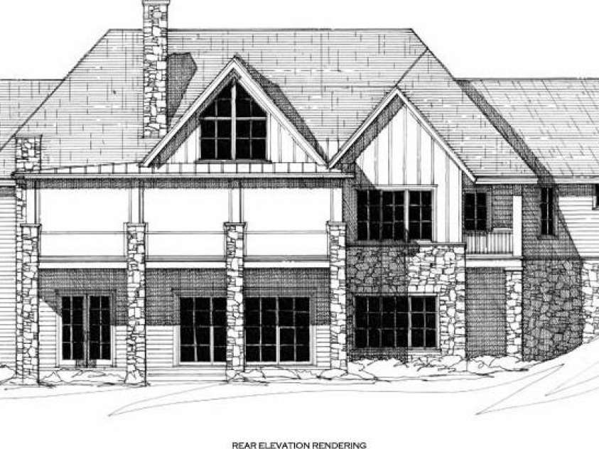 99999 Running Creek Trail, Arden, NC 28704.  MLS# CAR4350260, YatesRealty ID 7038. Rear Elevation Renderings