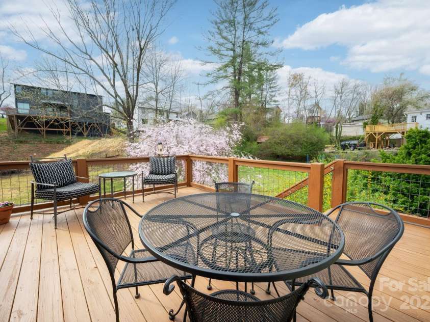 244 Bear Creek Road, Asheville, NC 28806.  MLS# CAR4243521, YatesRealty ID 7055. Wonderful Outdoor Dining Spot