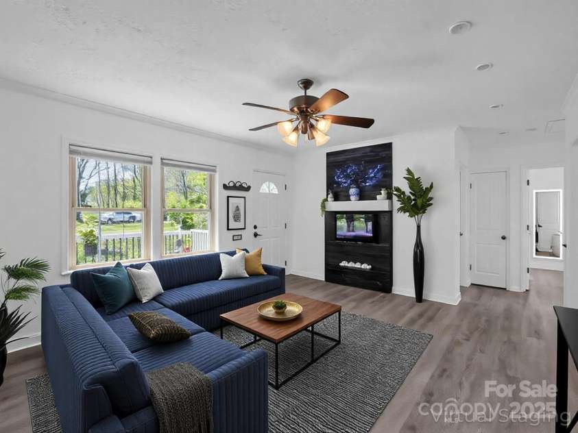 565 Nicholson Creek Road, Brevard, NC 28712.  MLS# CAR4247308, YatesRealty ID 7058. Virtually staged