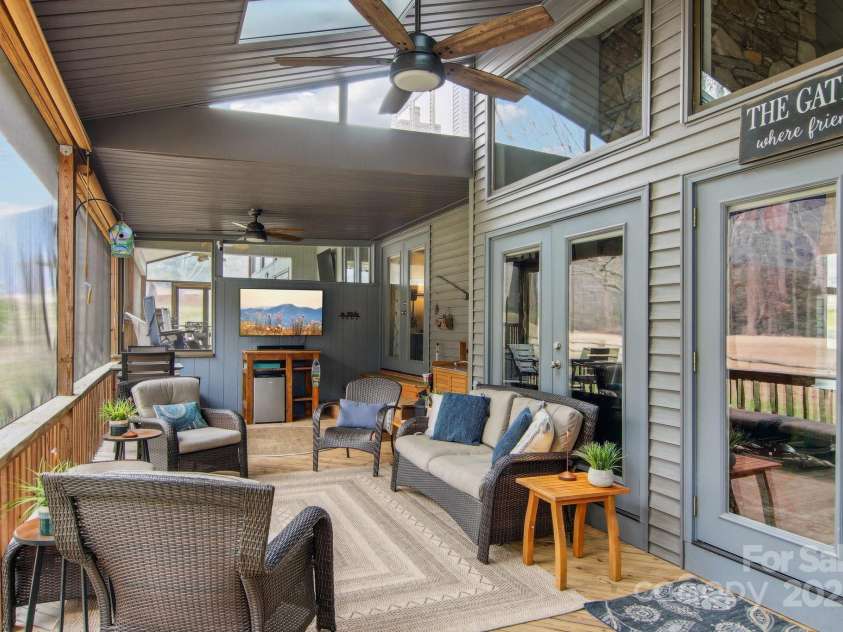 441 Mountains Boulevard, Lake Lure, NC 28746.  MLS# CAR4238819, YatesRealty ID 7068. Lanai