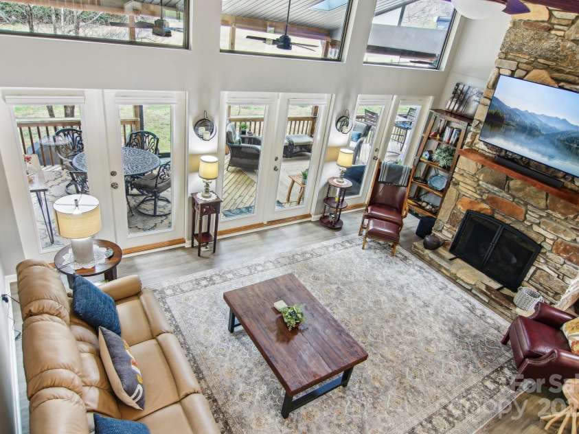 441 Mountains Boulevard, Lake Lure, NC 28746.  MLS# CAR4238819, YatesRealty ID 7068. Living Room