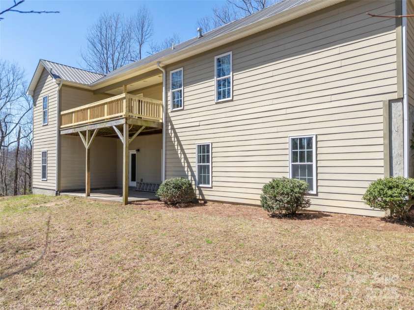 6753 Pinnacle Mountain Road, Zirconia, NC 28790.  MLS# CAR4237345, YatesRealty ID 7098. Back of the house