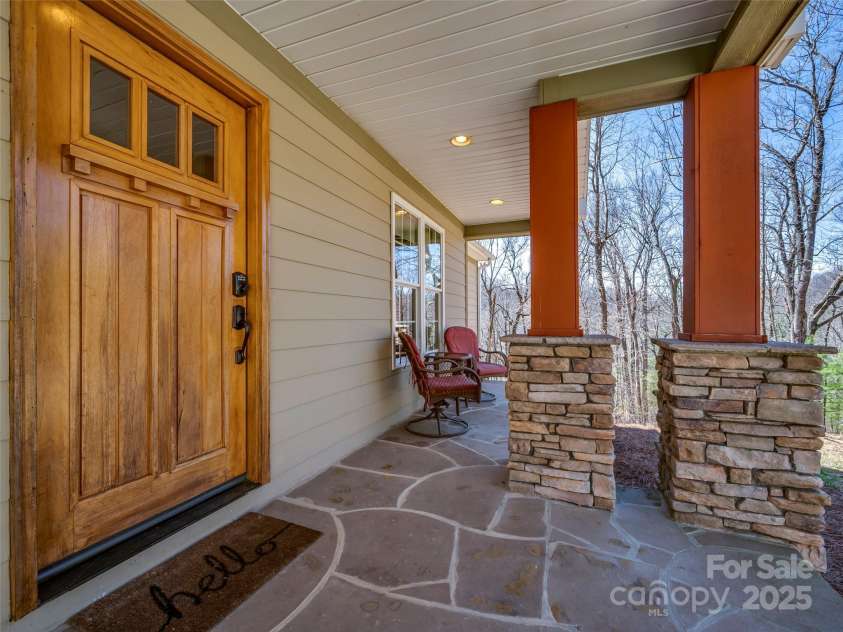 6753 Pinnacle Mountain Road, Zirconia, NC 28790.  MLS# CAR4237345, YatesRealty ID 7098. Front Porch