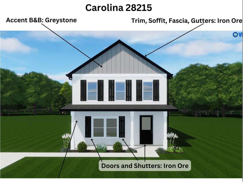 9251 Misenheimer Road, Charlotte, NC 28215.  MLS# CAR4184213, YatesRealty ID 711. Exterior Color Selections