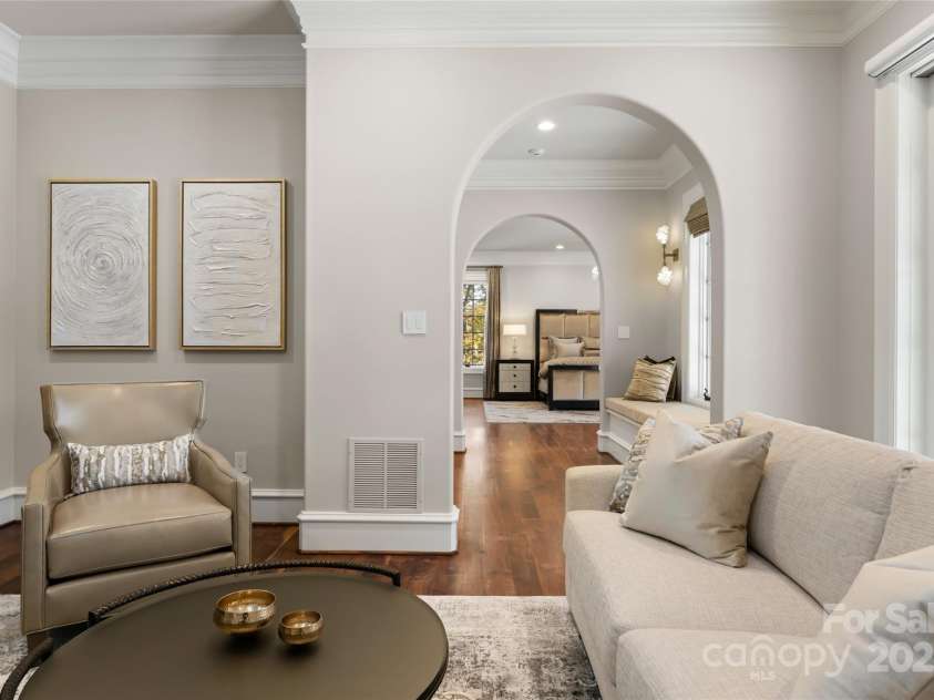 316 Braeside Court, Asheville, NC 28803.  MLS# CAR4198099, YatesRealty ID 7157. Parlor room off of the primary bedroom