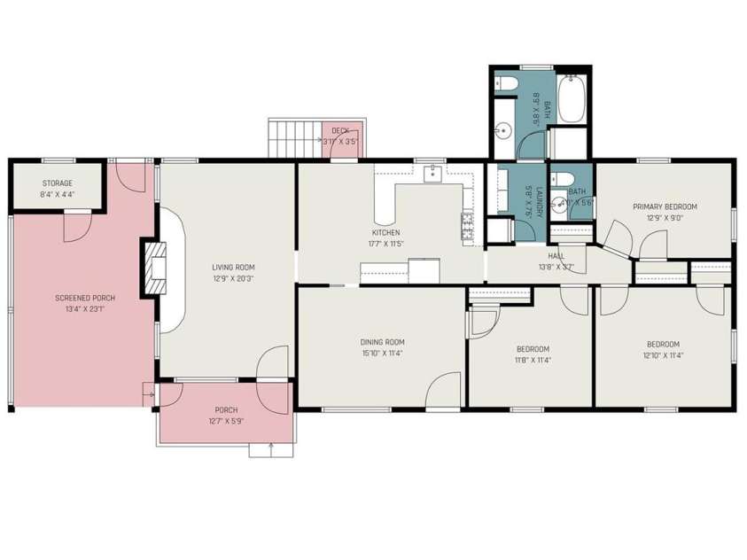 2008 Kings Road, Shelby, NC 28150.  MLS# CAR4359101, YatesRealty ID 7159. Floor plan and measurements
