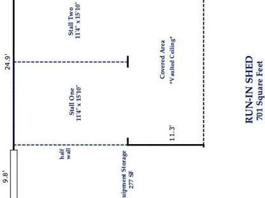 201 Hughes Creek, Columbus, NC 28722.  MLS# CAR4259120, YatesRealty ID 716. Additional Run-in comes with two stall doors.