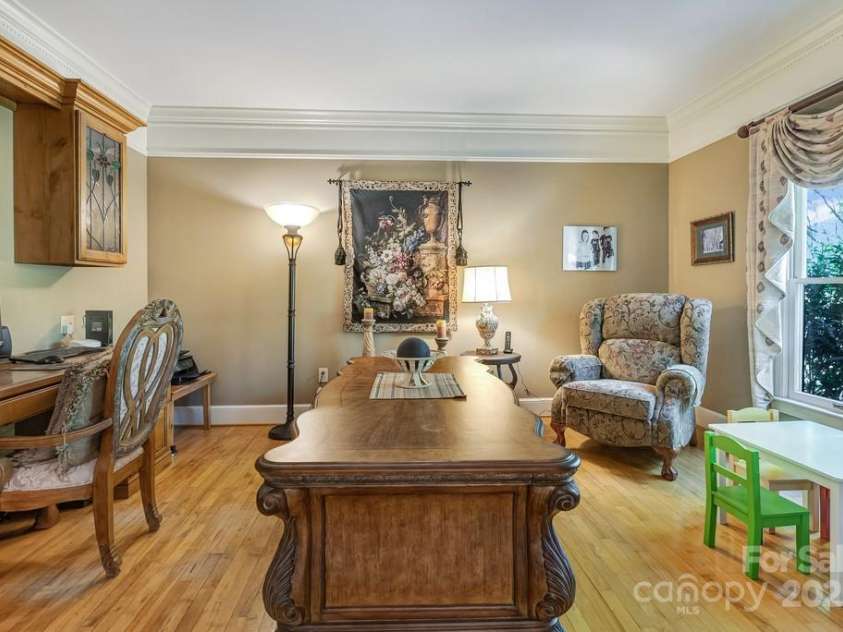 201 Hughes Creek, Columbus, NC 28722.  MLS# CAR4259120, YatesRealty ID 716. Study with 9' ceilings & crown molding